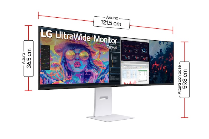 Dimensiones monitor LG UltraWide Dual
